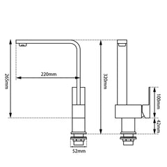 Black Kitchen Sink Mixer Tap